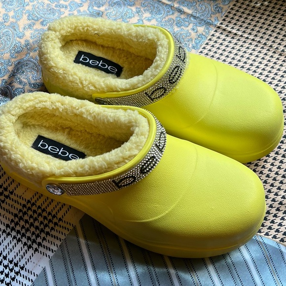 Bebe Vibrant Yellow Clogs with Sparkling Strap - Picture 2 of 3